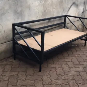 Steel bench frame
