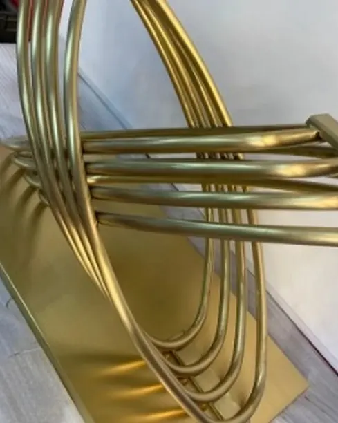 Gold-finished steel frame